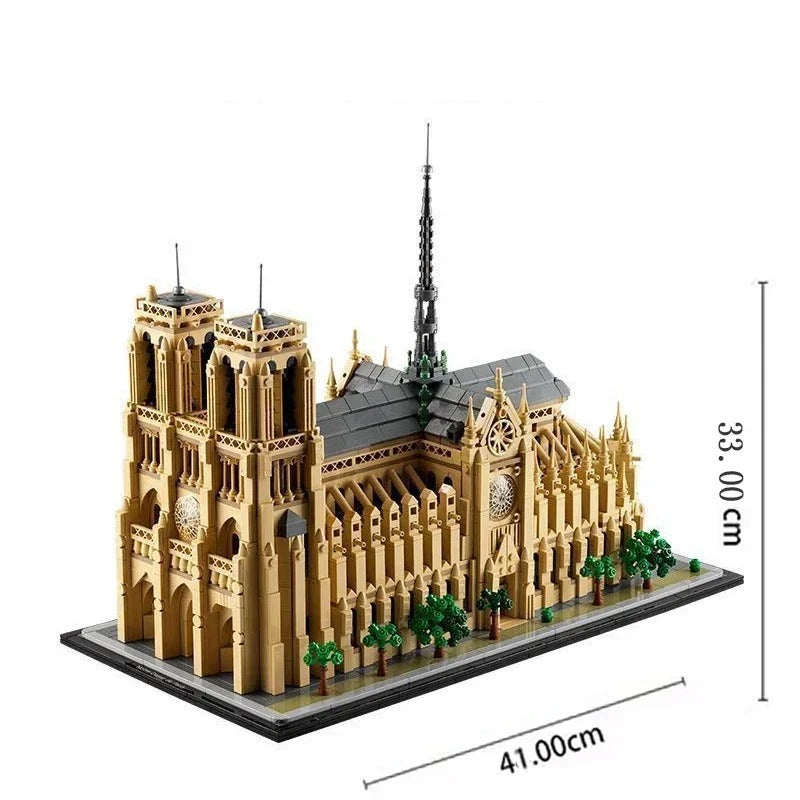 Notre Dame Cathedral Architecture Building Blocks Model Kit 21061 – City Landmark Series for Adult Collection Display & Birthday Gift