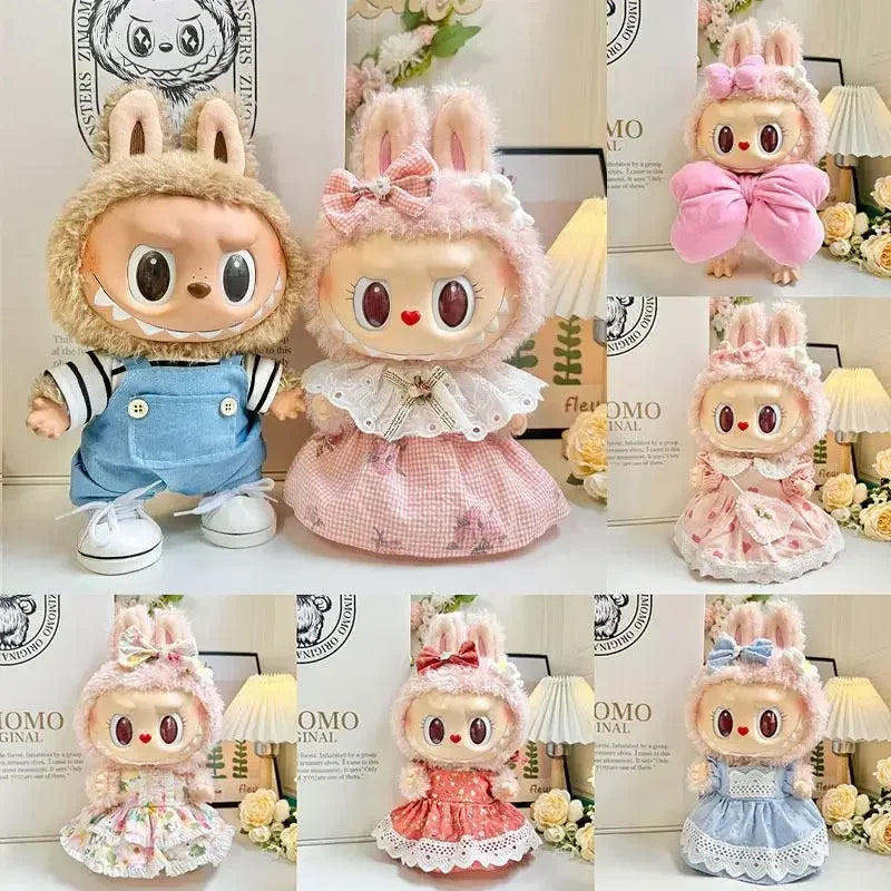 Sweetheart Dress Outfit for 38cm Labubu – Cute Clothing Set for MOKOKO Dolls, Plush Accessories & Gift Ropa Labubu