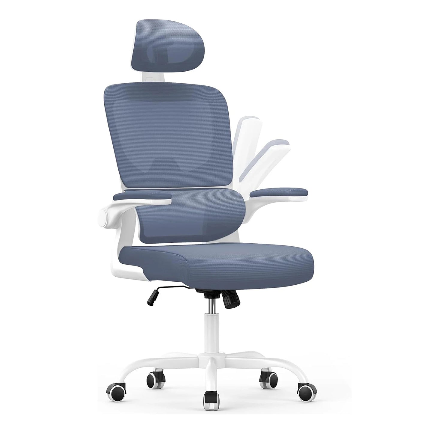 Ergonomic Office Chair with Lumbar Support – Adjustable Headrest & Flip-Up Armrests