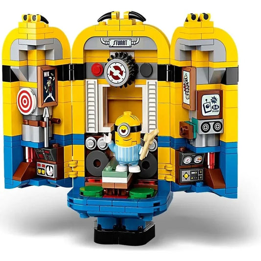 Hot Toys Despicable Me Mini Cute Play Puzzle Built Minion Building Block Brick Compatible 75551 DIY Model Decorations Kids Gift
