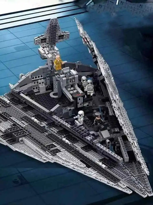 New Destroyer Space Starship 75190 Compatible Building Blocks Set – DIY Fighter Spaceship Model Toy Birthday Gift for Kids