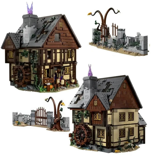 Hocus Pocus Sanderson Sisters’ Cottage 2316PCS Building Blocks – 21341 Compatible Magic Witch House Model with 6 Figures – Halloween Display Toy Gift for Kids & Fans
