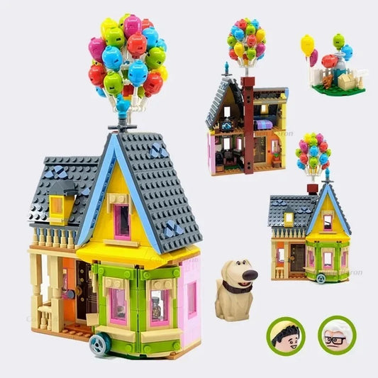Up House Building Blocks Movie Travels Of Flying House Construction Model Kit Toys For Boys Birthday Gifts Home Decoration