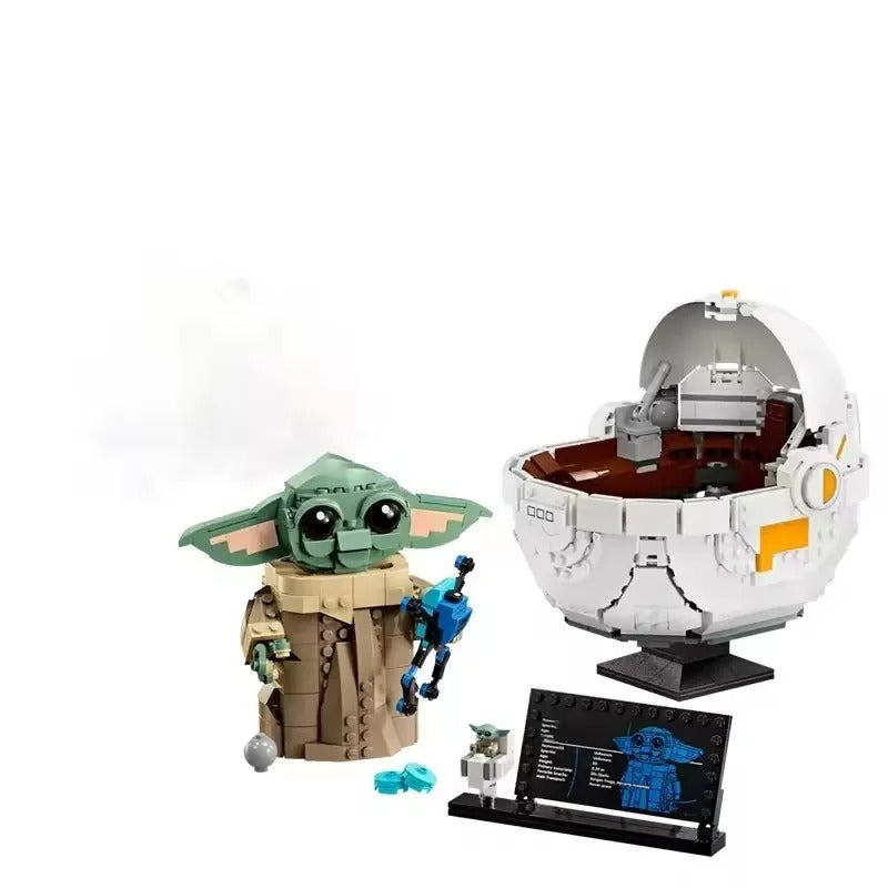 2025 Grogu with Hover Pram 1048PCS Building Block Set – Cartoon Series Model Compatible with Lego 75403 – Children’s Collectible Gift Toy