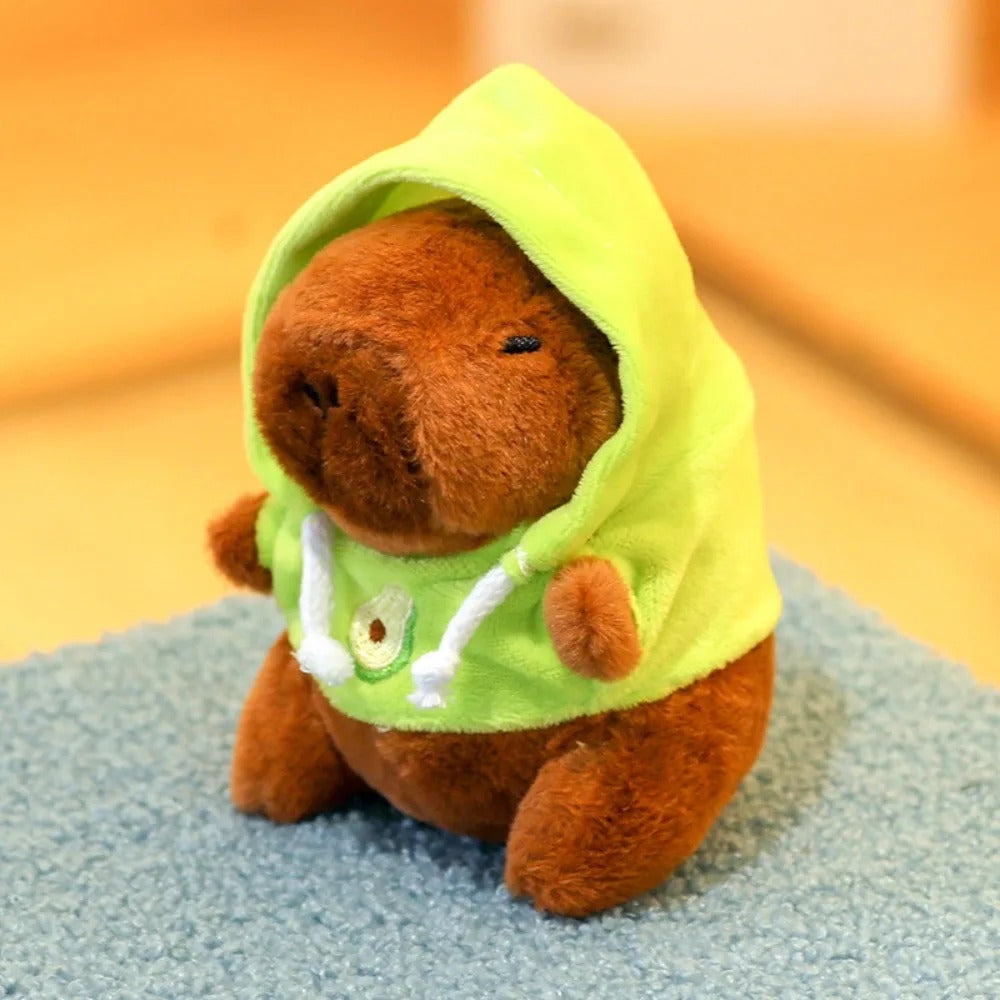 Cute Capybara Plush Toy with Hoodie & Wings – Small Anime Stuffed Animal Doll – Soft Simulation Toy for Kids Birthday & Party Gifts