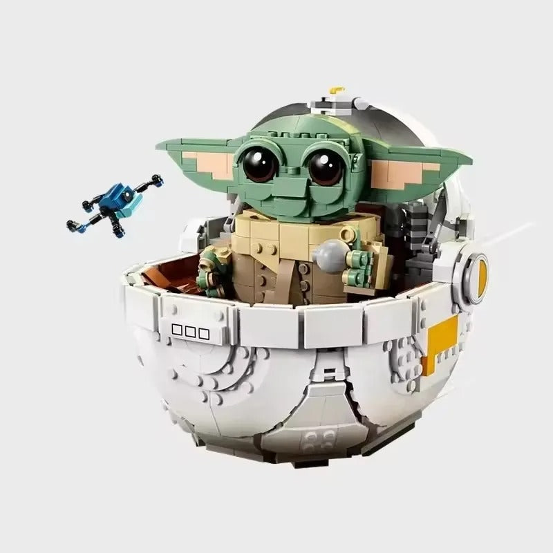 2025 Grogu with Hover Pram 1048PCS Building Block Set – Cartoon Series Model Compatible with Lego 75403 – Children’s Collectible Gift Toy