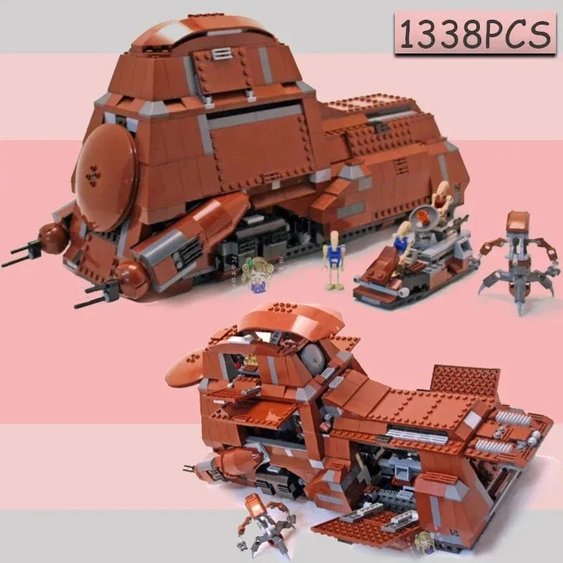 Hot Toys Star Wars Trade Federation MTT 1326 PCS Building Blocks – Droid Carrier Model Compatible with Lego 7662 Christmas Gift