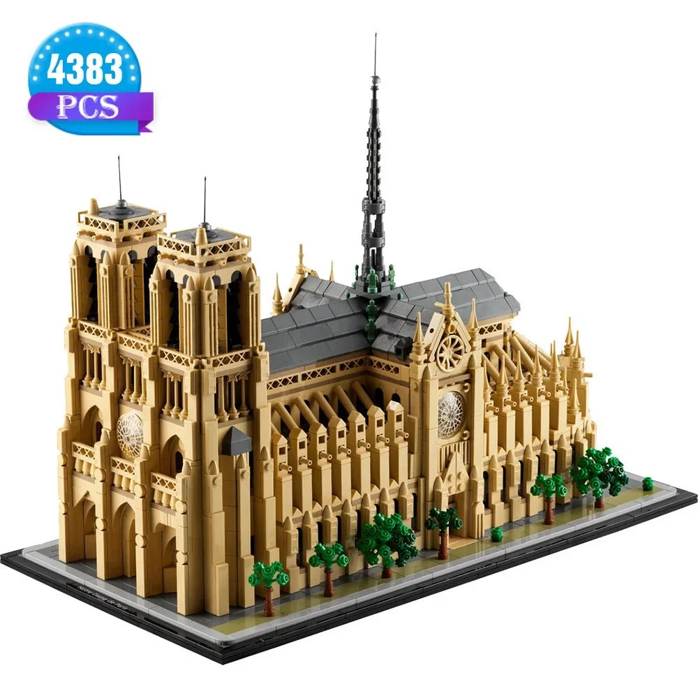 Notre Dame Cathedral Architecture Building Blocks Model Kit 21061 – City Landmark Series for Adult Collection Display & Birthday Gift
