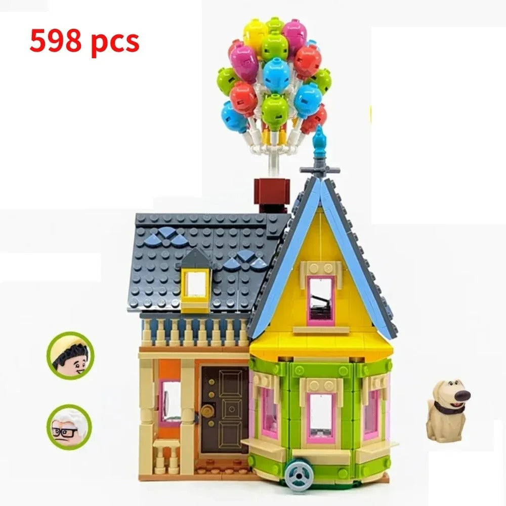 Up House Building Blocks Movie Travels Of Flying House Construction Model Kit Toys For Boys Birthday Gifts Home Decoration